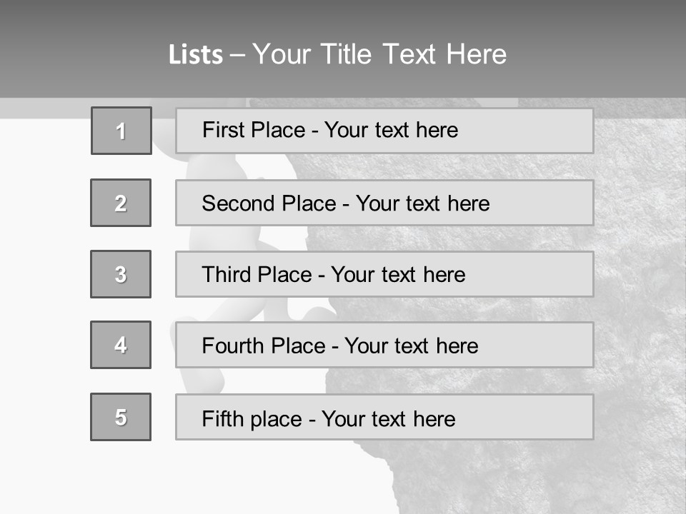 Climbing Top Icon PowerPoint Template