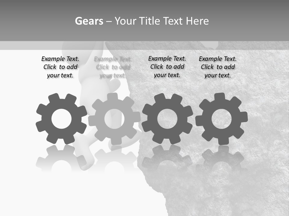 Climbing Top Icon PowerPoint Template