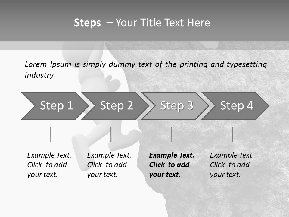Climbing Top Icon PowerPoint Template