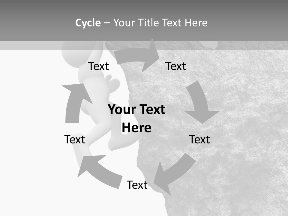 Climbing Top Icon PowerPoint Template