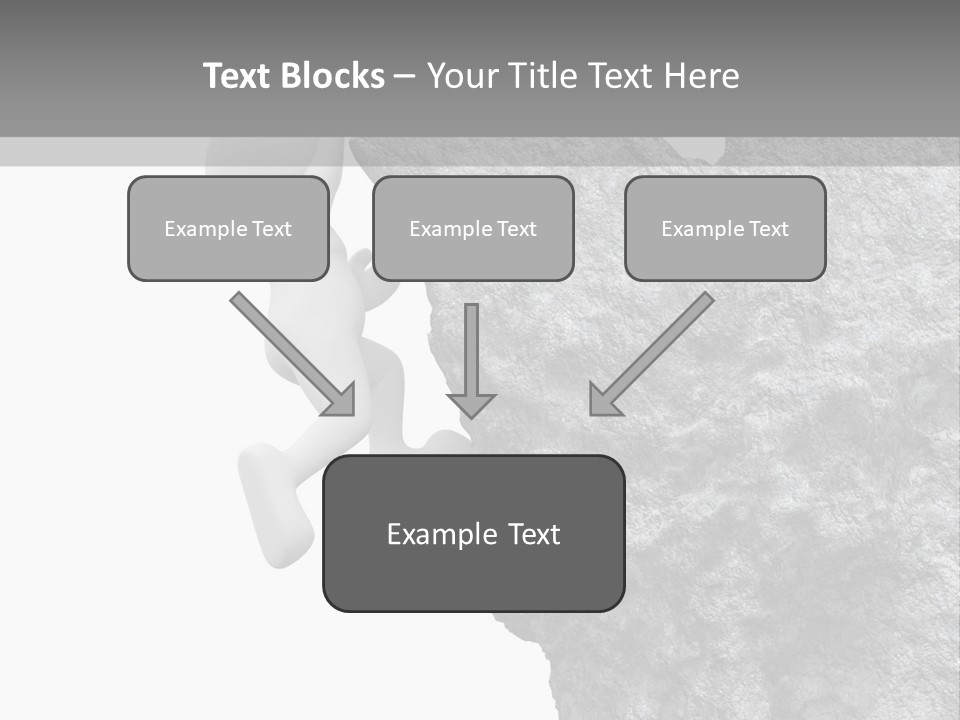 Climbing Top Icon PowerPoint Template
