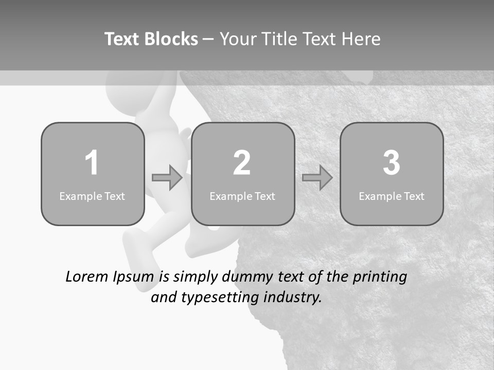 Climbing Top Icon PowerPoint Template