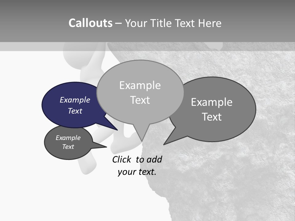 Climbing Top Icon PowerPoint Template