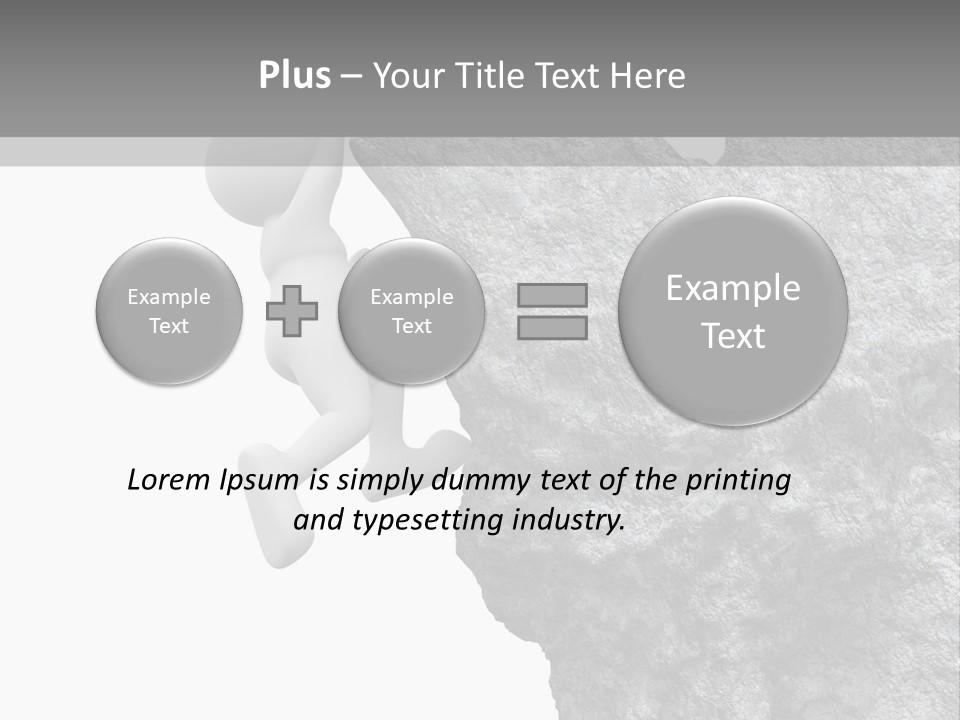Climbing Top Icon PowerPoint Template