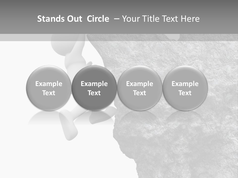 Climbing Top Icon PowerPoint Template