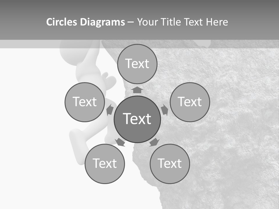 Climbing Top Icon PowerPoint Template