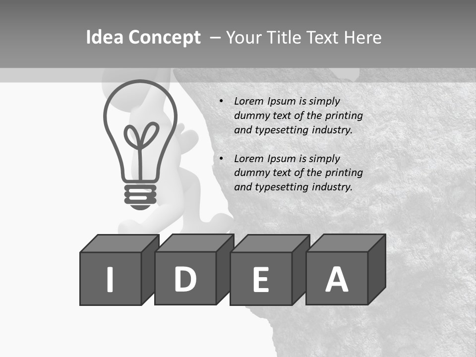 Climbing Top Icon PowerPoint Template