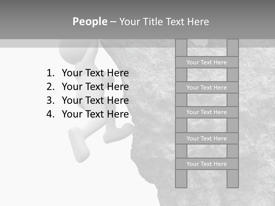 Climbing Top Icon PowerPoint Template