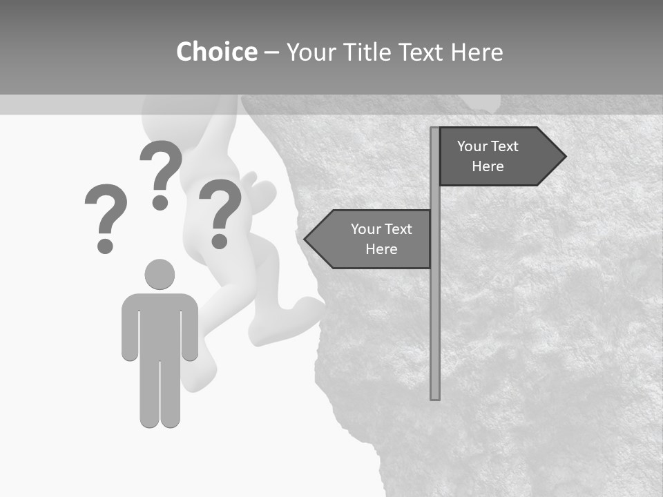 Climbing Top Icon PowerPoint Template