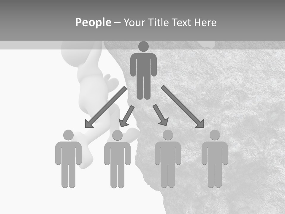 Climbing Top Icon PowerPoint Template