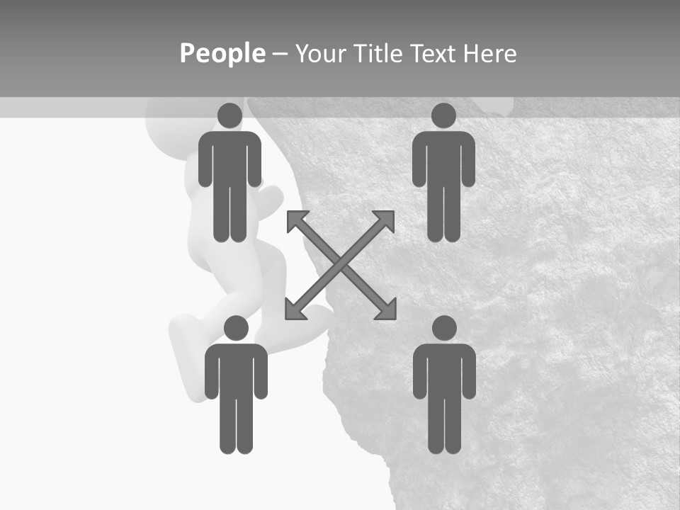 Climbing Top Icon PowerPoint Template