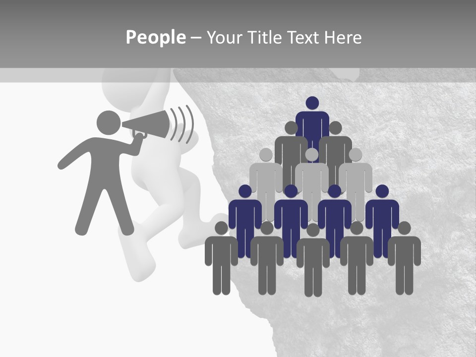 Climbing Top Icon PowerPoint Template