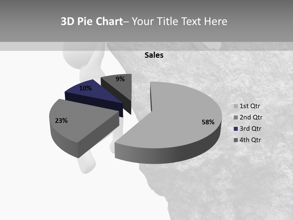 Climbing Top Icon PowerPoint Template