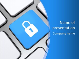 Blue Safety Secure PowerPoint Template