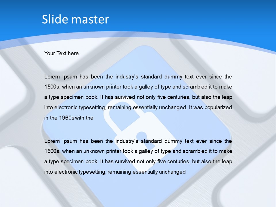 Blue Safety Secure PowerPoint Template