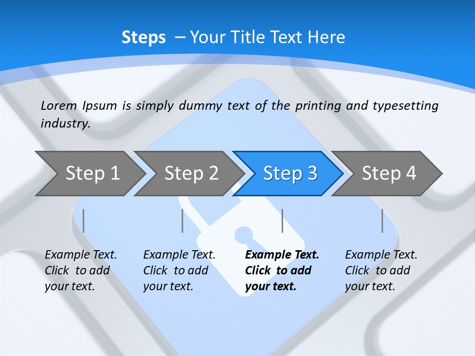 Blue Safety Secure PowerPoint Template