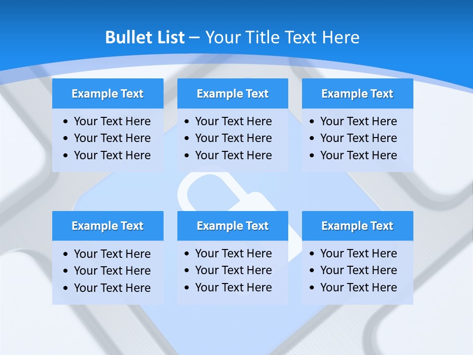 Blue Safety Secure PowerPoint Template