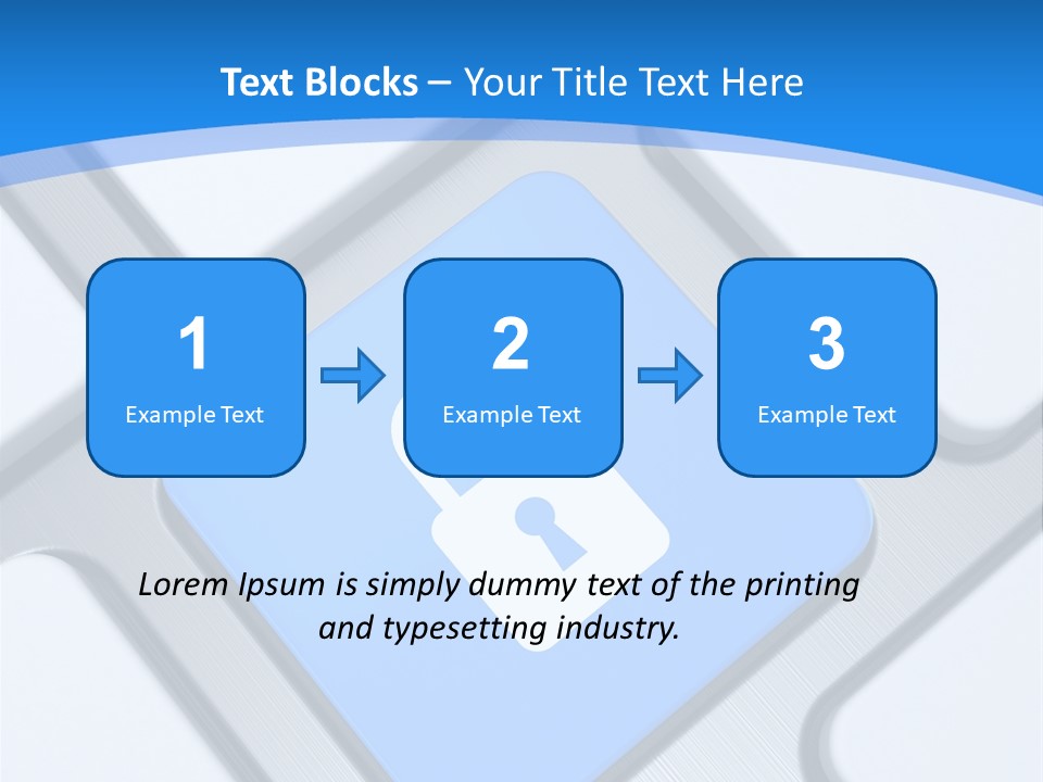 Blue Safety Secure PowerPoint Template
