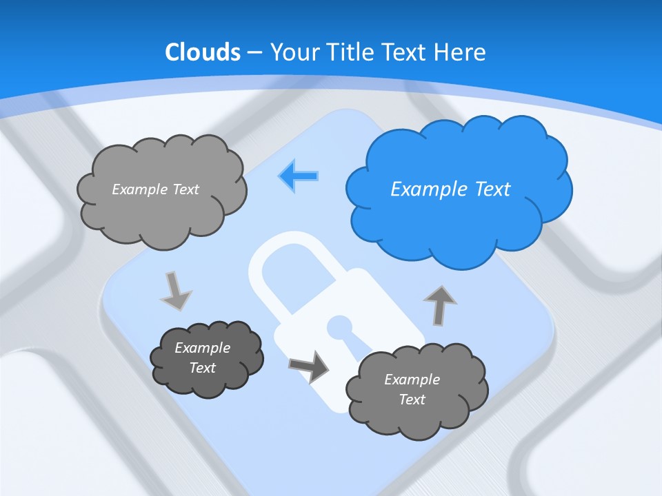 Blue Safety Secure PowerPoint Template