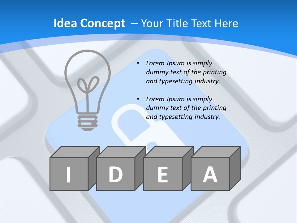 Blue Safety Secure PowerPoint Template