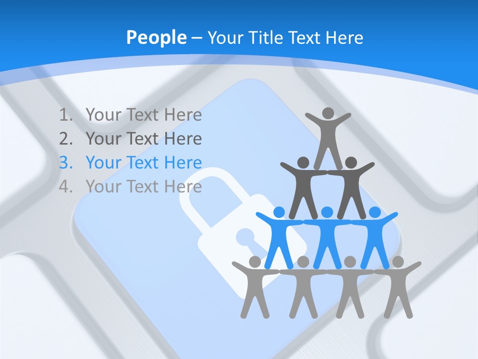 Blue Safety Secure PowerPoint Template