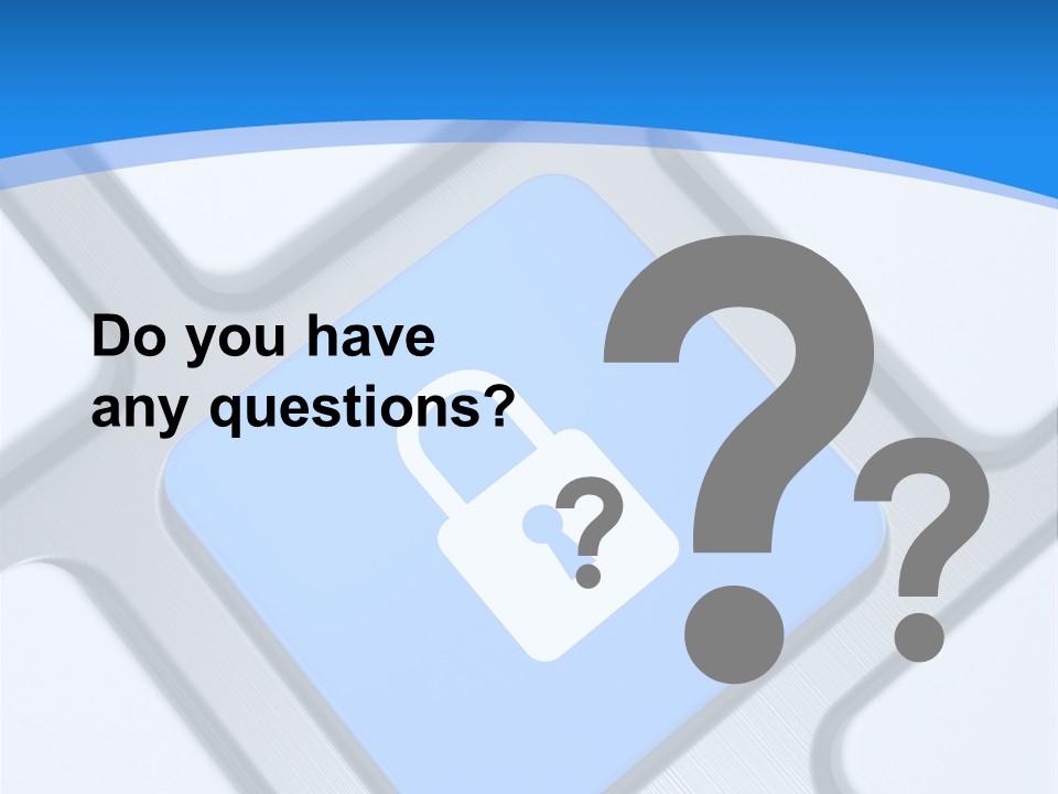 Blue Safety Secure PowerPoint Template