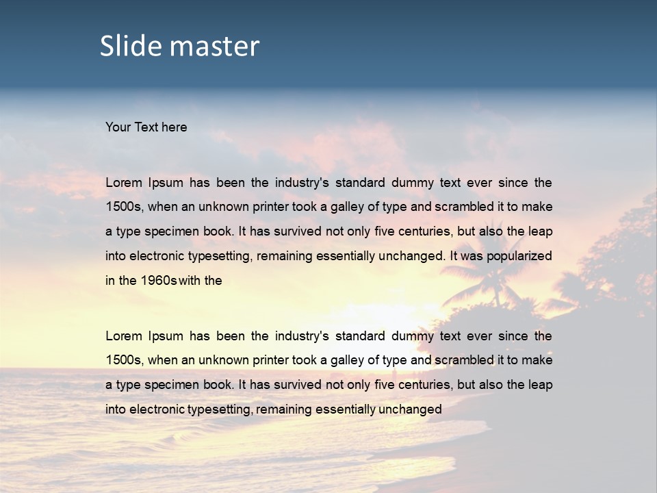 Ocean Duck Tropical Beach PowerPoint Template