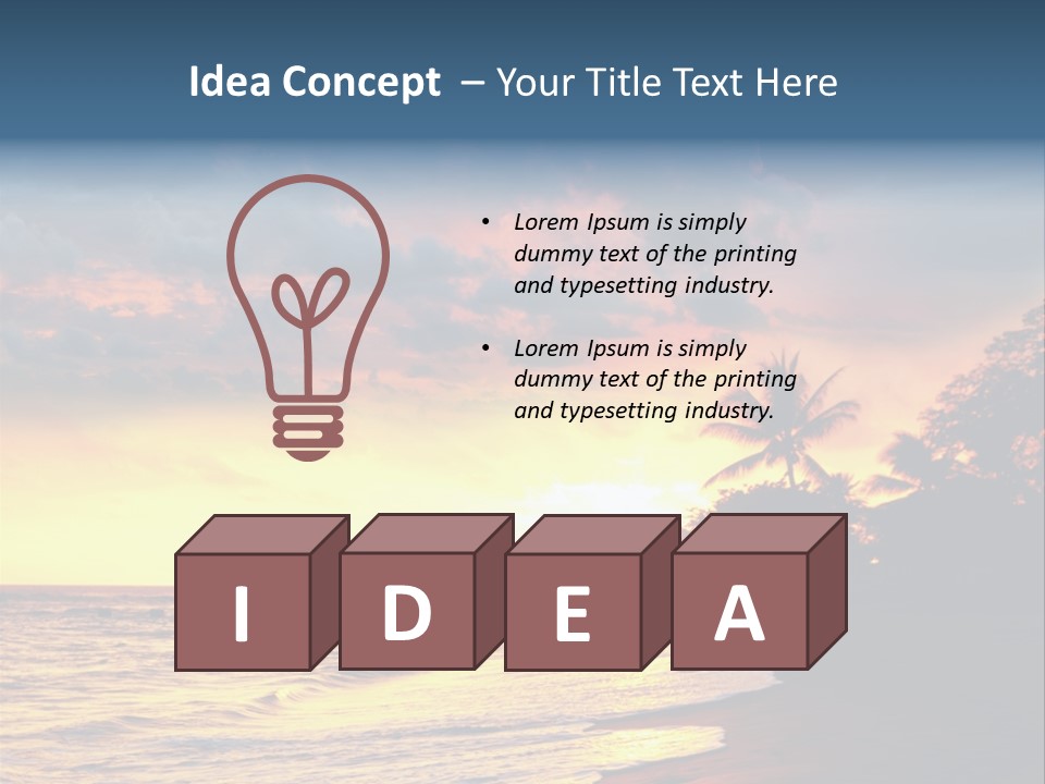 Ocean Duck Tropical Beach PowerPoint Template