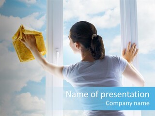 Person Glass Clear PowerPoint Template
