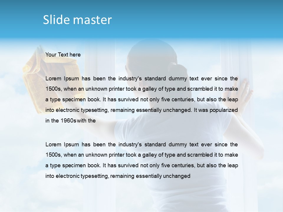 Person Glass Clear PowerPoint Template