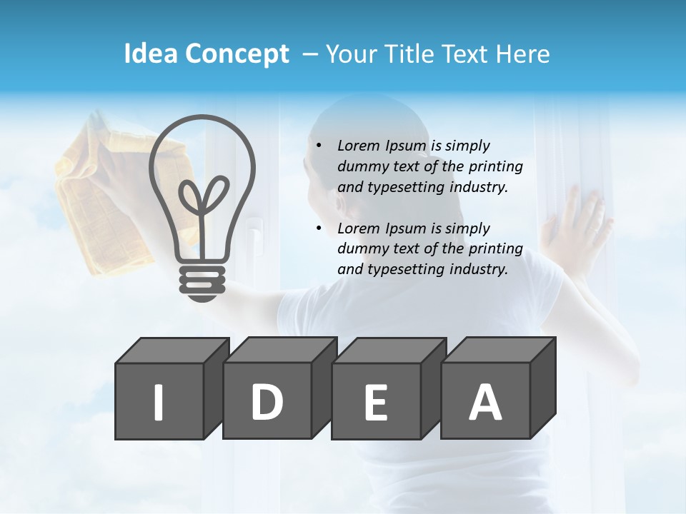 Person Glass Clear PowerPoint Template