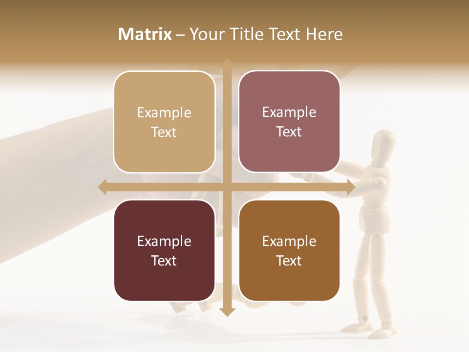 Wooden Doll Hold PowerPoint Template