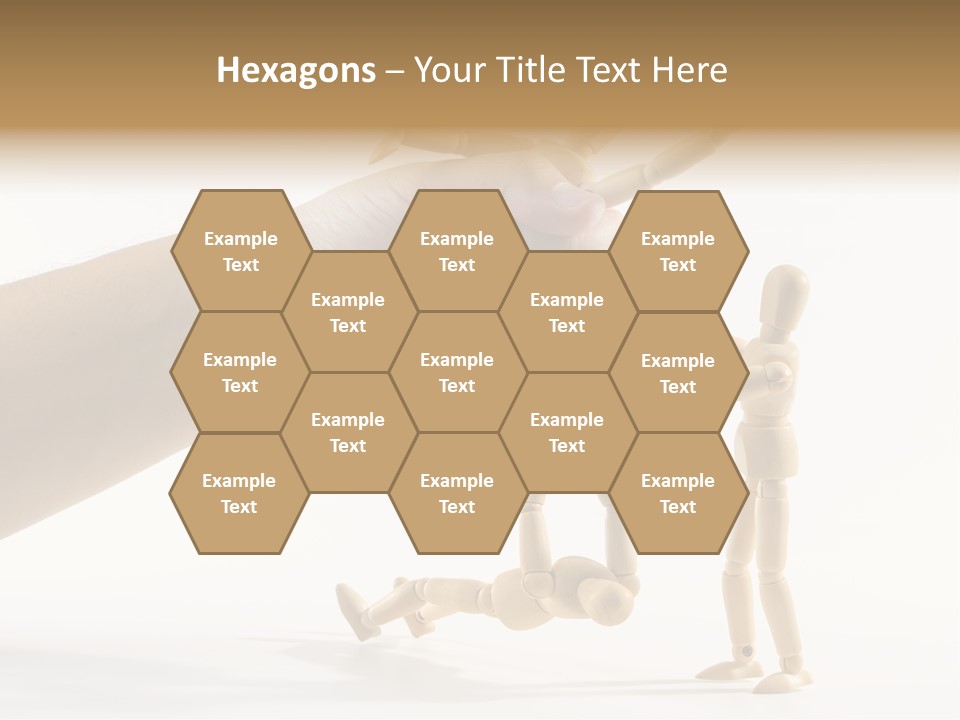 Wooden Doll Hold PowerPoint Template