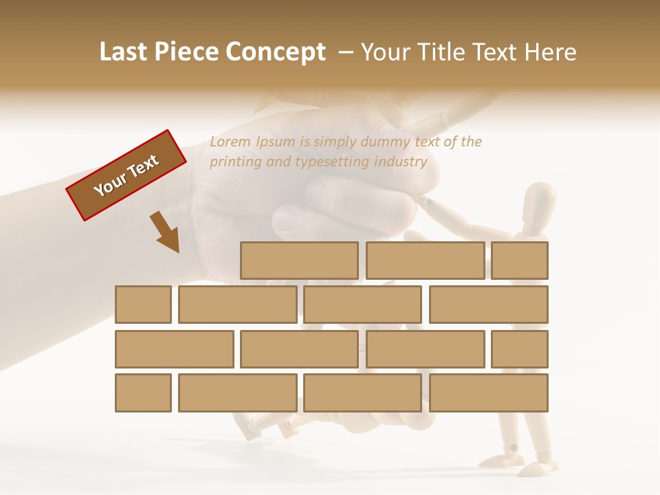 Wooden Doll Hold PowerPoint Template