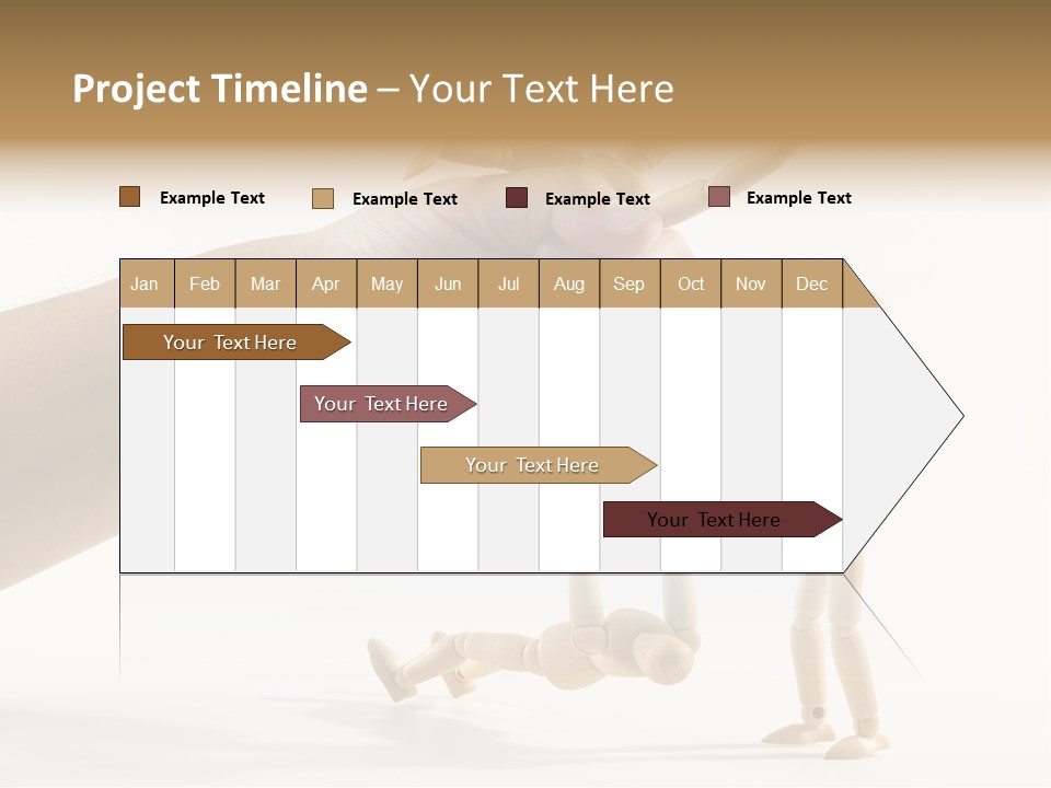 Wooden Doll Hold PowerPoint Template