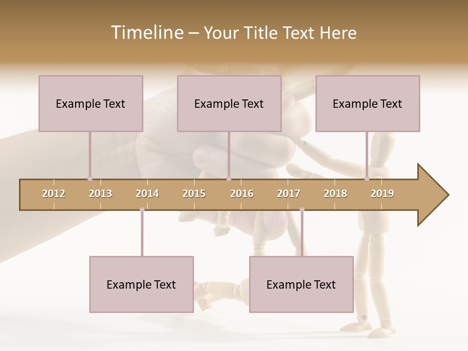 Wooden Doll Hold PowerPoint Template