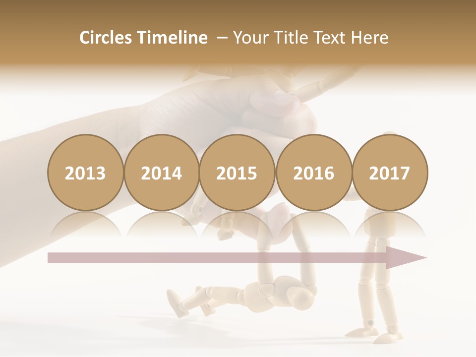 Wooden Doll Hold PowerPoint Template