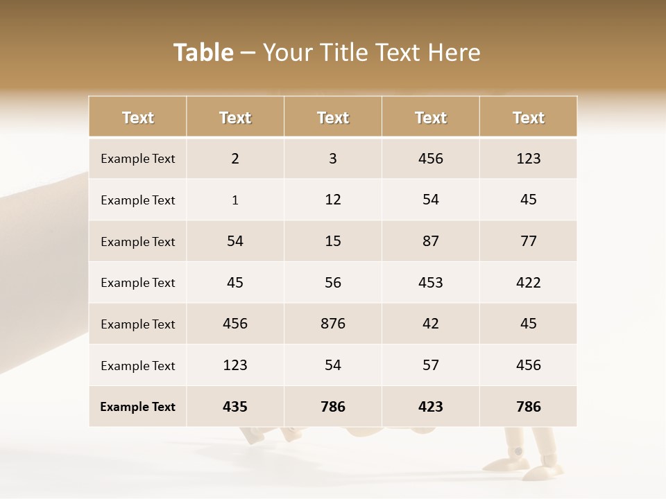 Wooden Doll Hold PowerPoint Template