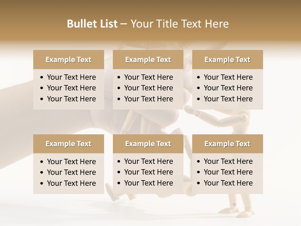 Wooden Doll Hold PowerPoint Template