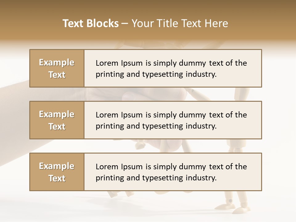 Wooden Doll Hold PowerPoint Template