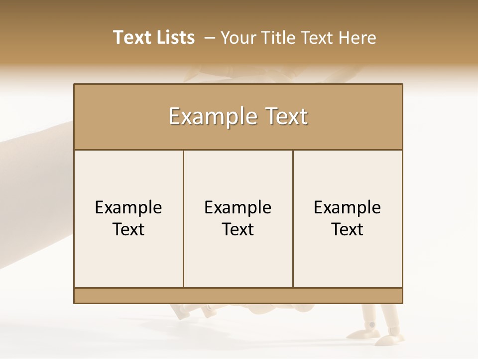 Wooden Doll Hold PowerPoint Template