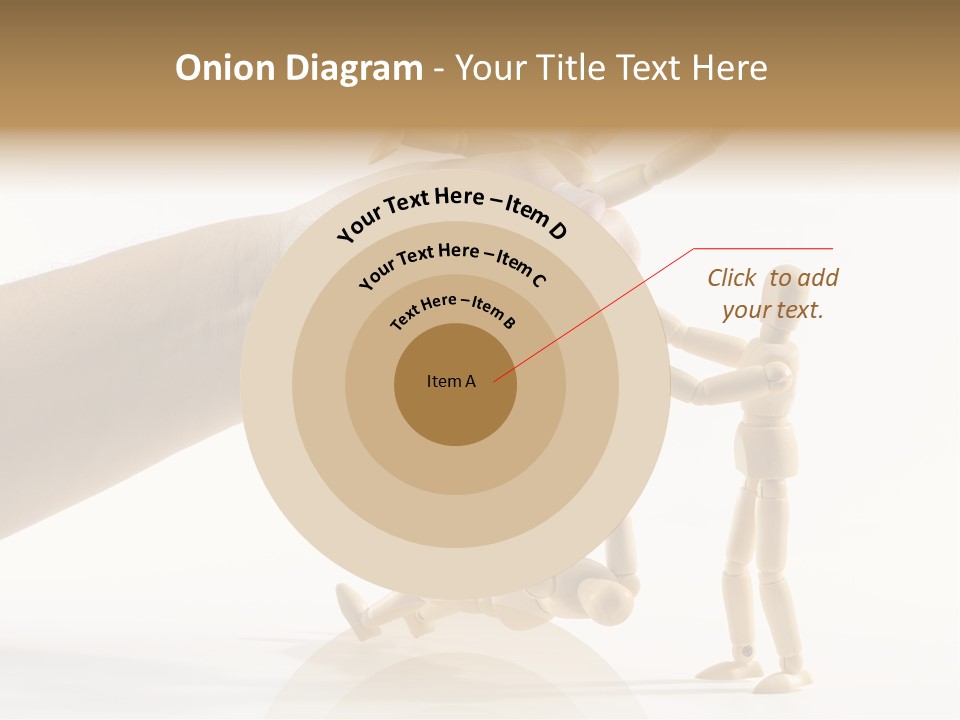Wooden Doll Hold PowerPoint Template