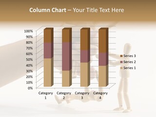 Wooden Doll Hold PowerPoint Template