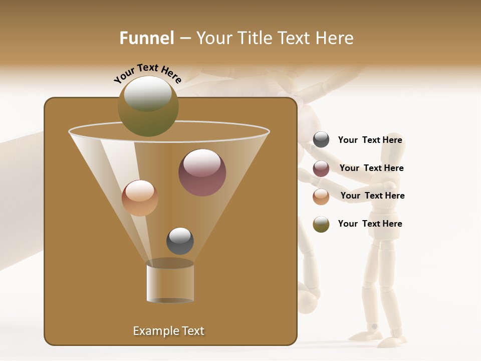 Wooden Doll Hold PowerPoint Template