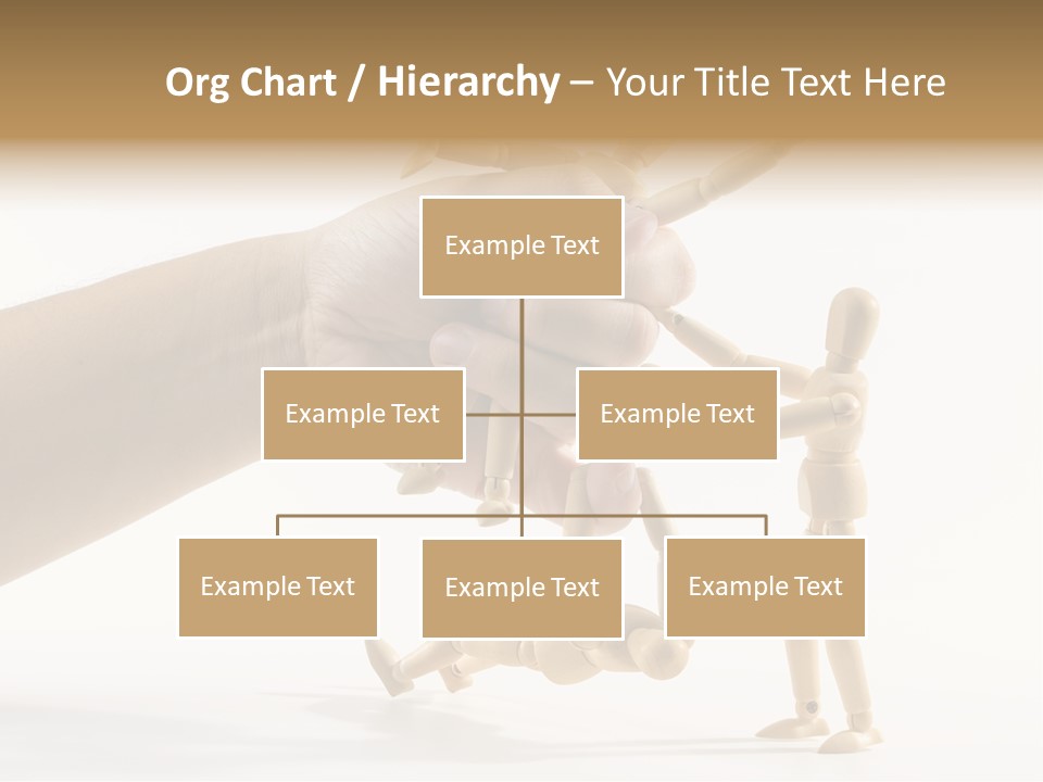 Wooden Doll Hold PowerPoint Template