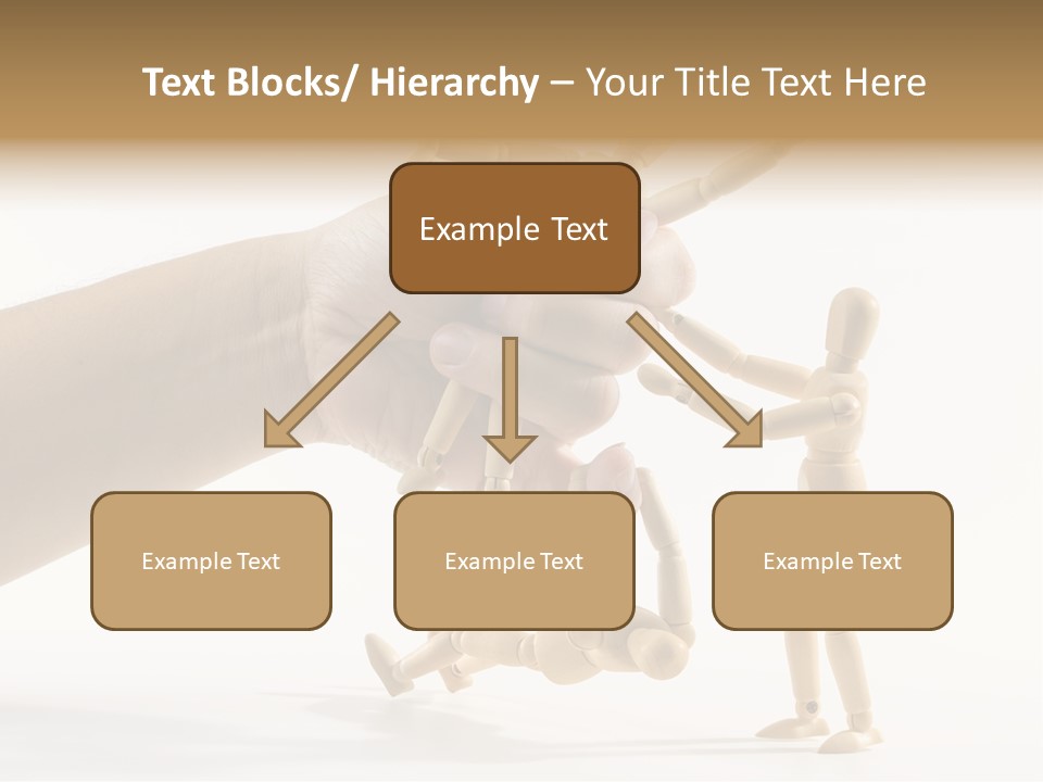 Wooden Doll Hold PowerPoint Template