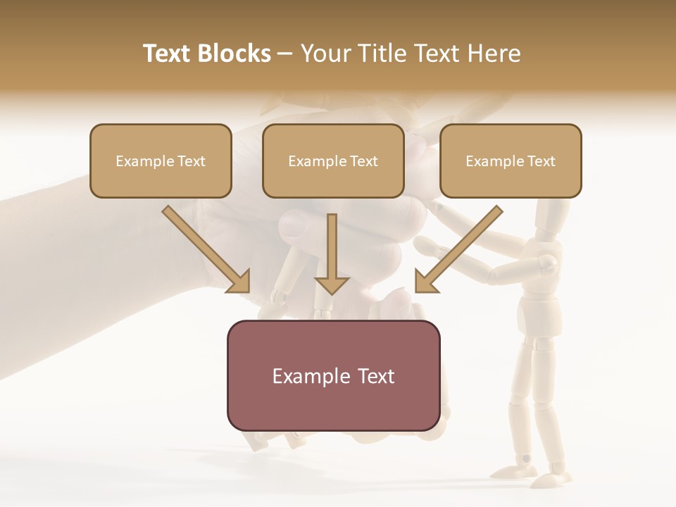 Wooden Doll Hold PowerPoint Template