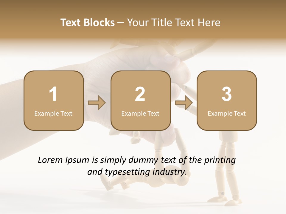 Wooden Doll Hold PowerPoint Template