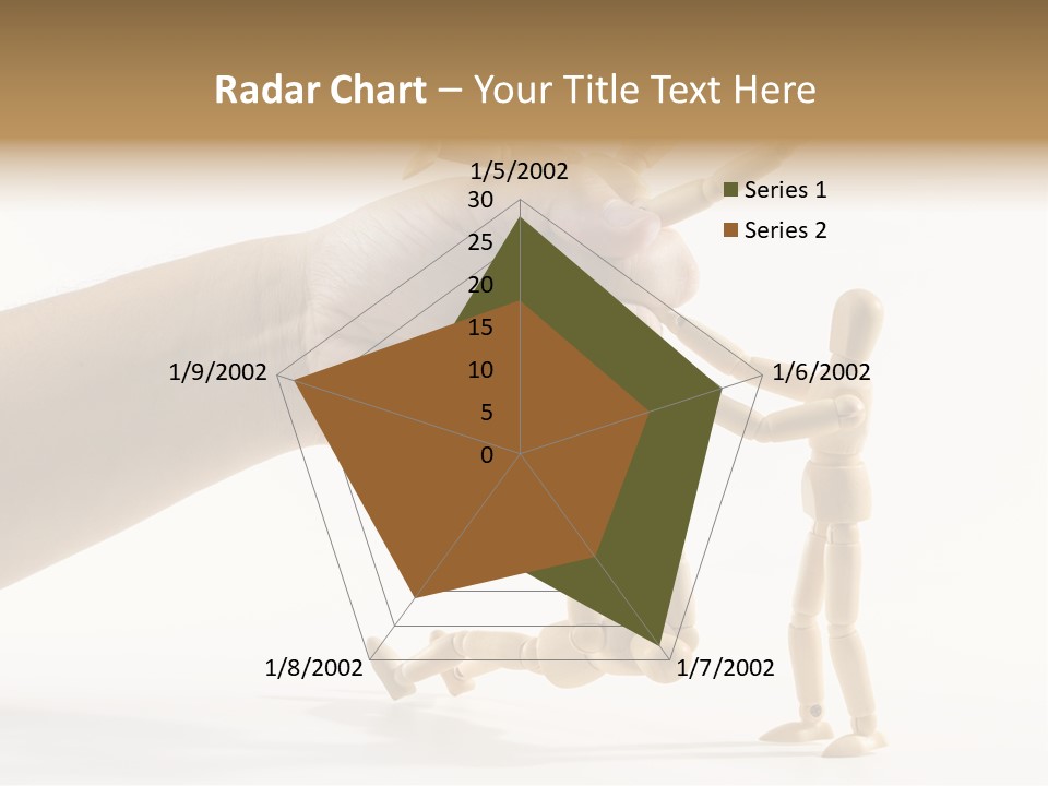 Wooden Doll Hold PowerPoint Template