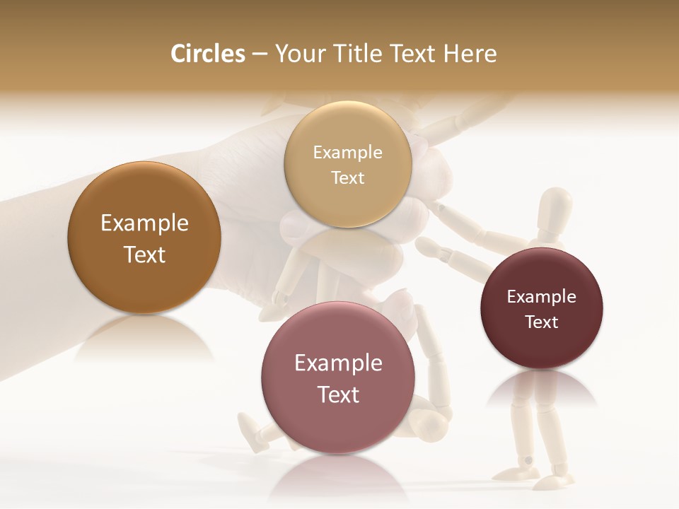 Wooden Doll Hold PowerPoint Template